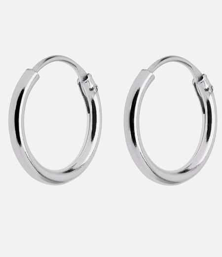 Pair Of 925 Sterling Silver Hoops Size 10mm