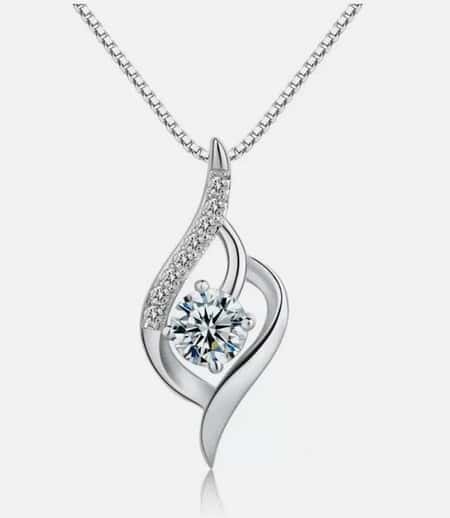 Foxtail Pendant Chain Necklace 925 Sterling Silver
