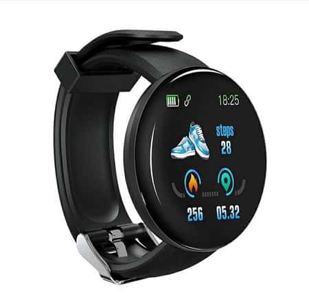 Waterproof Heart Rate Monitor Sport Bluetooth Fitness Tracker for iOS Android Smart Watch - Black