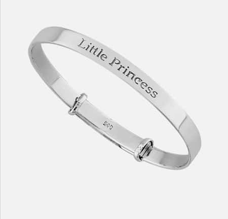 Sterling Silver New born Baby's Christening Little Princess Bracelet