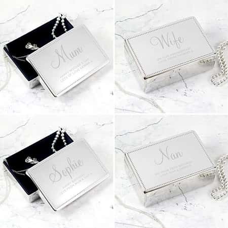 Personalised Rectangular Jewellery Box
