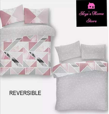 Triangles Marble Pattern Modern Duvet Cover Set Regular price £18.00