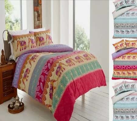 Luxuries ELLY ELEPHANT Printed Reversable Duvet Cover Set