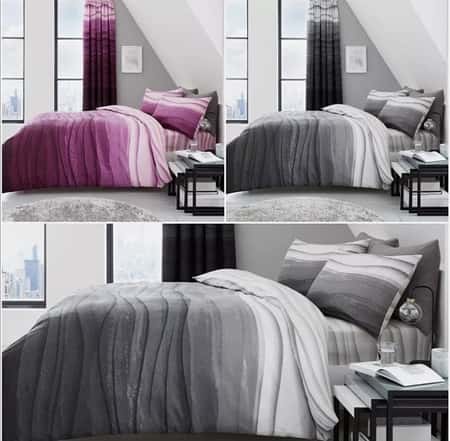 Luxury Wave Ombre Pattern Duvet Cover Set (Reversible)