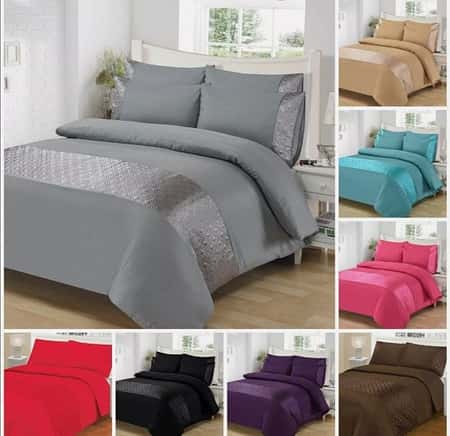 Ellipse Satin Stripes Luxurious Duvet Set