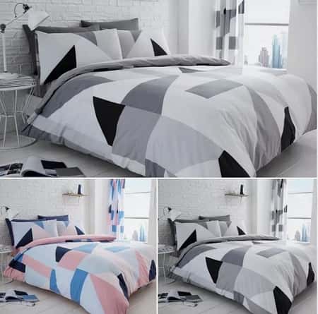 Sydney Patchwork Triangles Style Luxury Duvet Set