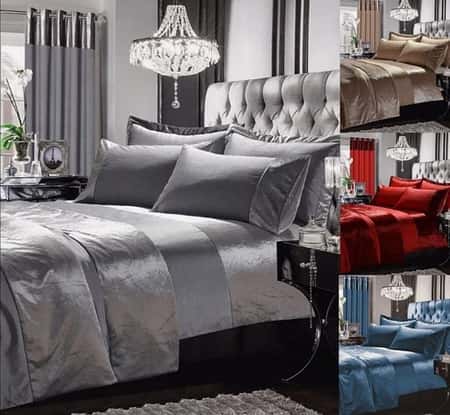 Gran Reno Crushed Velvet Luxury Designer Duvet Set