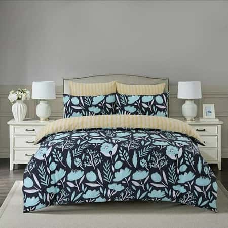 Floral Pattern Luxury Super Soft Duvet Covers Reversible Bedding Set