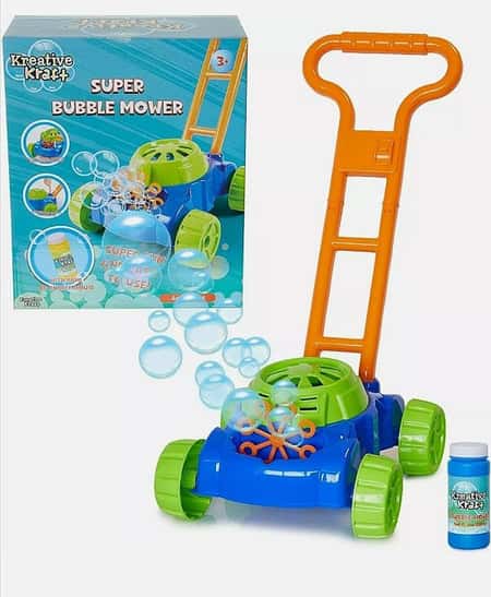 Bubble Mower Push Along Toy Lawnmower