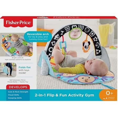 FISHER PRICE 2-IN-1 FLIP & FUN ACTIVITY GYM BABY PLAY MAT