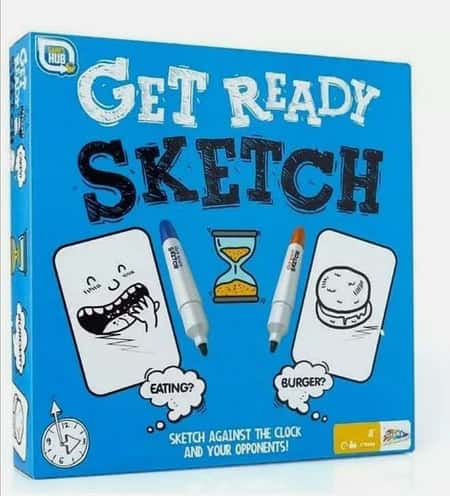 Get Ready Sketch Draw Against the Clock Family Fun Party Trivia Game