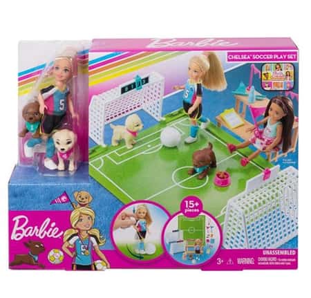 BARBIE SPORT DREAM HOUSE ADVENTURERS CHELSEA FOOTBALL PLAY SET