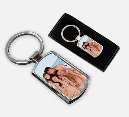 Personalised Custom Printed Photo Keyring With Any Picture - With Giftbox