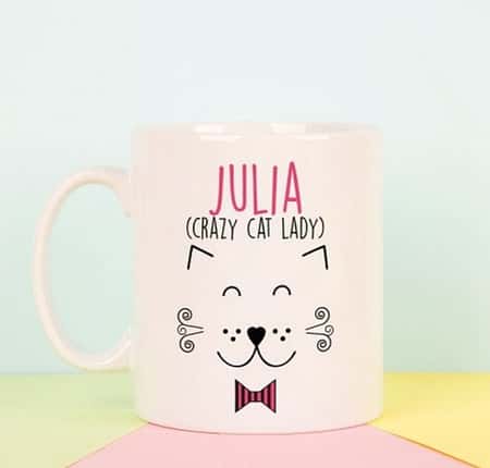 Crazy Cat Lady Personalised Mug