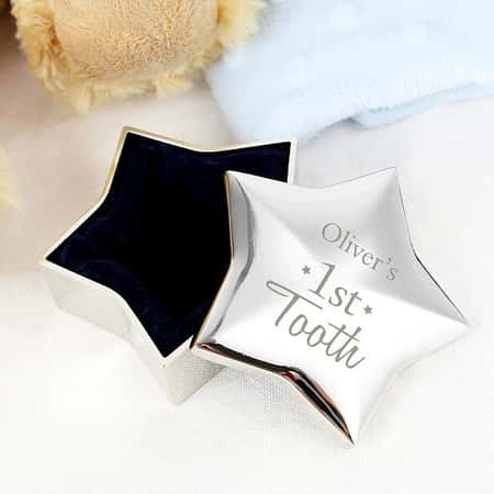 Personalised 1st Tooth Star Trinket Box