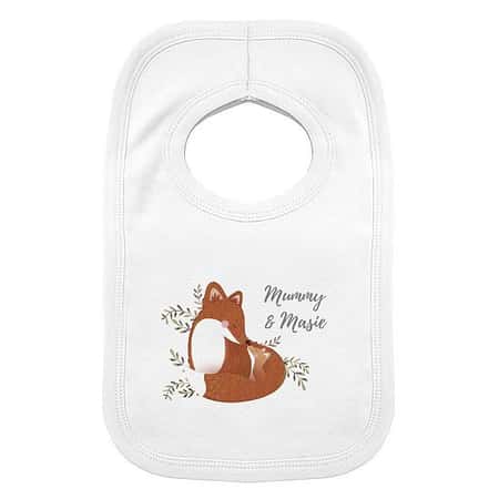 Personalised Mummy and Me Fox Bib