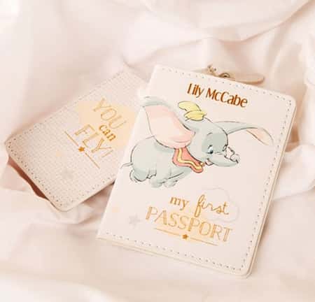Load image into Gallery viewer, Personalised Dumbo My First Passport Holder and Luggage Tag Set Loa
