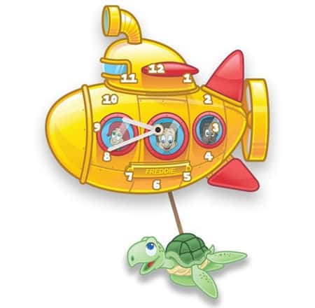 Yellow Submarine Kids Wall Clock