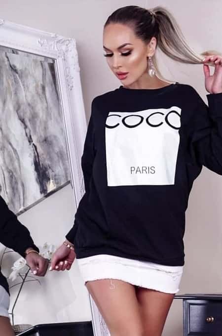 Coco Print Oversized Sweatshirt now at a low price of £17.99