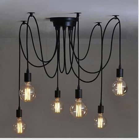 Vintage Industrial Style Chandelier Pendant Lights With 6 Heads