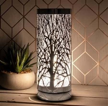 White And Silver Touch Sensitive Aroma Lamp