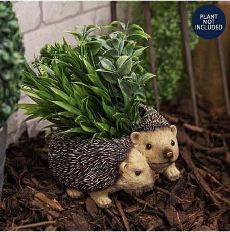 Naturecraft Collection - Pair Of Hedgehog Planter