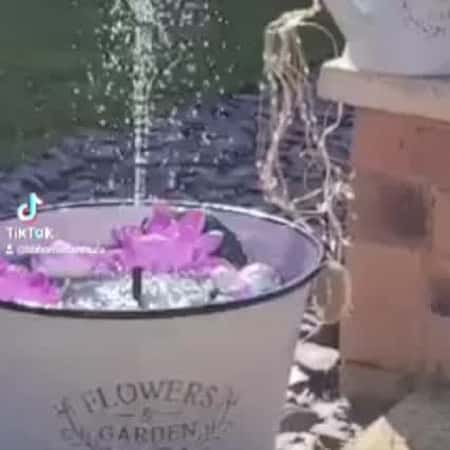 Solar Powered floating pump water fountain