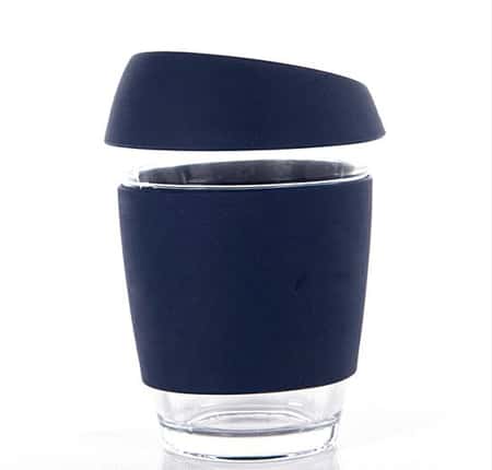 Blue Lagoon Reusable Glass Coffee Cup