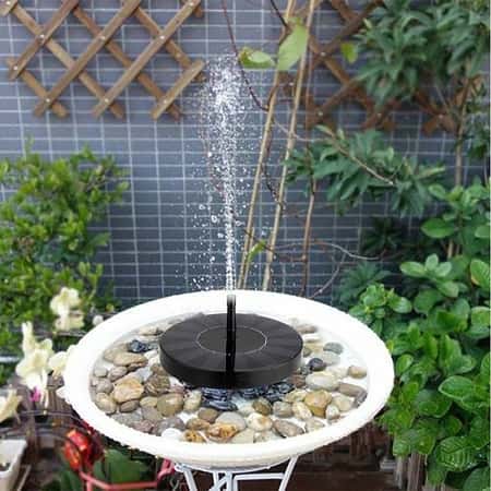 SOLAR POWERED FLOATING PUMP WATER FOUNTAIN BIRD BATH HOME POOL GARDEN DECOR
