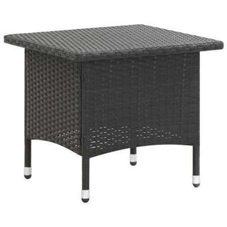 TEA TABLE POLY RATTAN BLACK