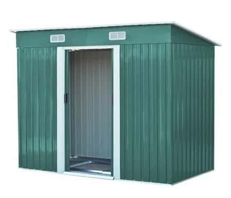 4X8FT METAL GARDEN SHED GREEN