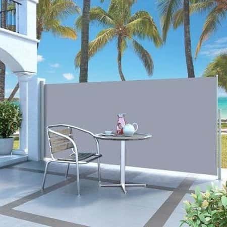 RETRACTABLE SIDE AWNING £140X300CM GREY