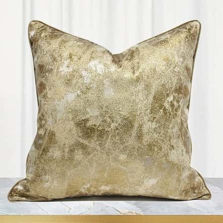 Jacquard - Champaign Golden Cushion Cover - 45 x 45 cm Or 50 x 50 cm