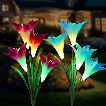 2 Solar Lily Lights