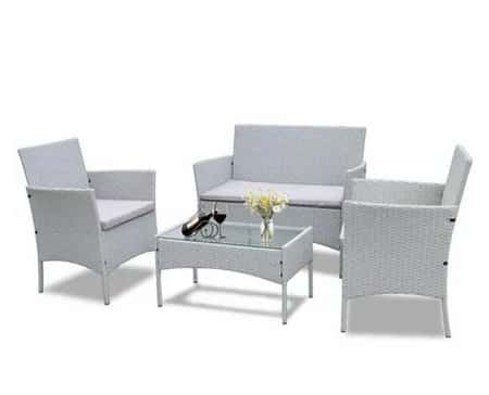GREY 4 PIECE RATTAN FURNITURE SET £459.99
