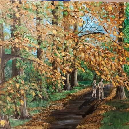 ARTIST LIMITED EDITION GICLEE PRINT,  'AN AUTUMN WALK'" SPECIAL PROMO PRICE £45.