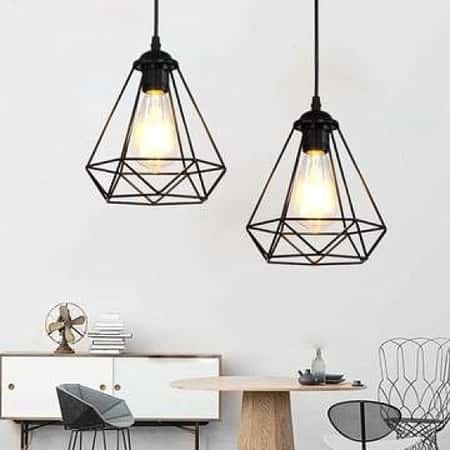 Wire Cage Style Retro Ceiling Pendant Lightlamp Shade Metal (free p&p)