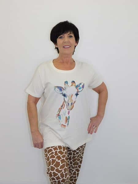 Plus Size Ladies Pyjama Set Giraffe