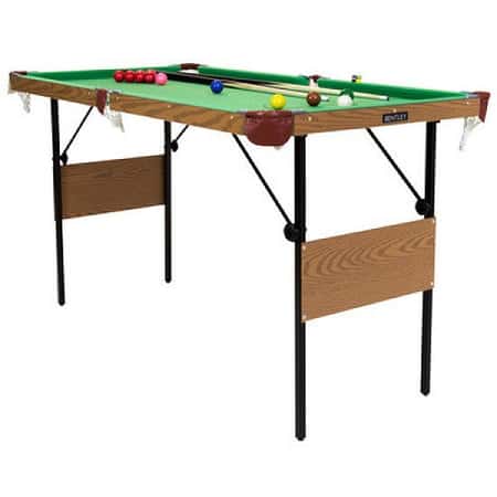 Charles Bentley 2 in 1 4ft 6inch Snooker/Pool Table – Green £59.99 was £89.99