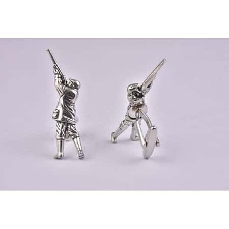 Gun Shooting Pewter Cufflinks - £16.99 was £26.99