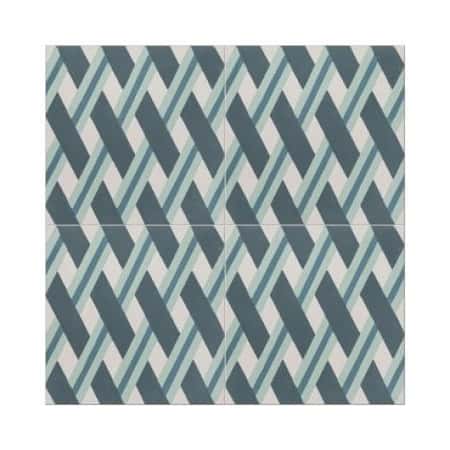 Jigsaw Rattan Encaustic By Neisha Crosland Aqua Heather
