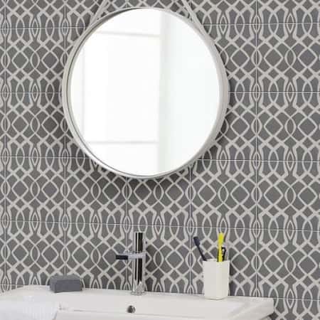 Modern Lattice Grey Encaustic
