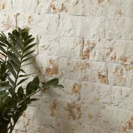 Rockface Brick Bergamo Limestone Tiles