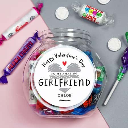 £11.99 Free UK Delivery - Personalised Valentine's Day Sweet Jar
