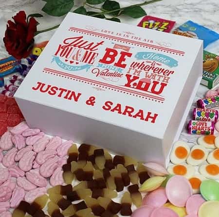 £21.99 - Free UK Delivery -  Be My Valentine Deluxe Sweet Box - White