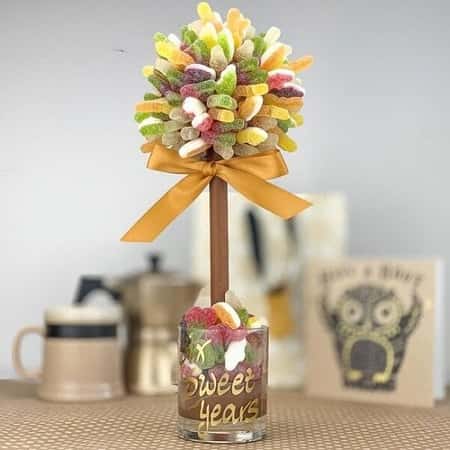 Haribo Sweet Tree Made with Tangfastic With Edible Chocolate Ball Gift Boxed