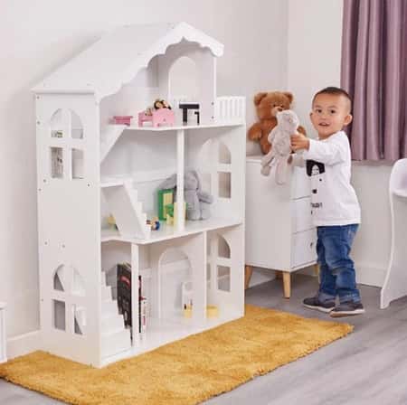 RRP £91.99 OUR PRICE £85.99 Free UK Delivery -  Wooden Dolls House Bookcase White