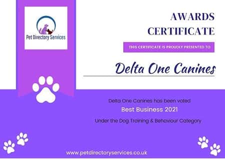 Pet Directory Awards - Best dog training business 2021