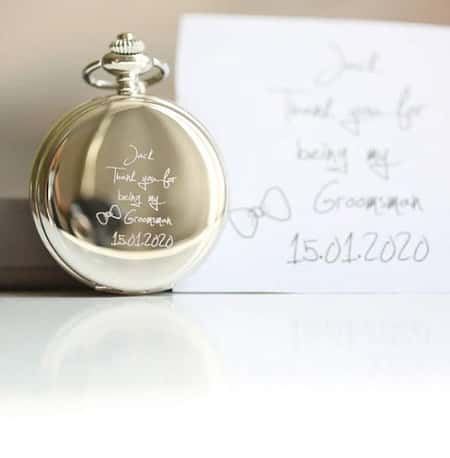 WAS £48.99 NOW £42.99 - Free UK Delivery - Own Handwriting Dual Opening Pocket Watch