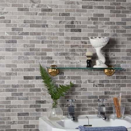 Outlet – Palladio Marble Slim Brick Mosaic £4 per sheet